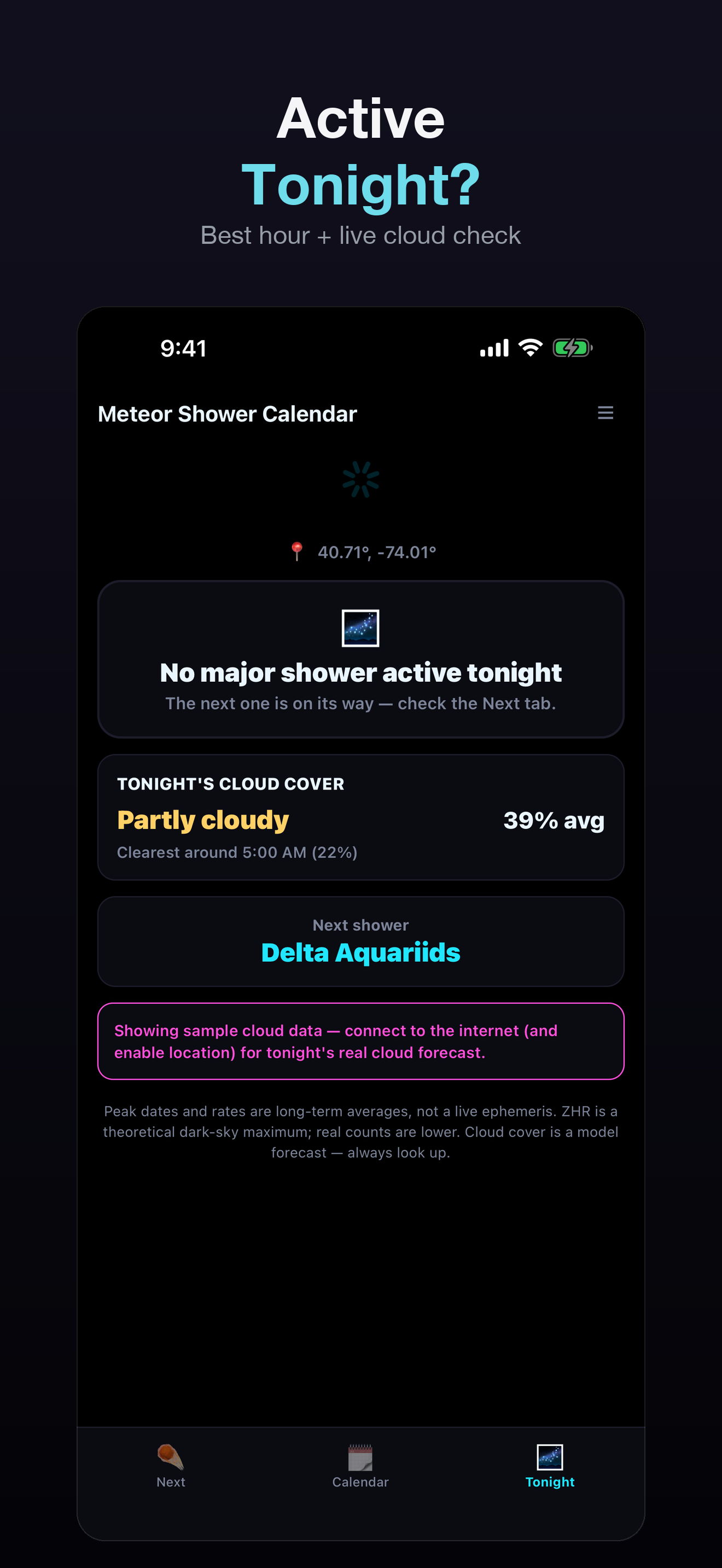 Meteor Shower Calendar + screenshot 3