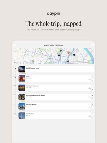 Daypin: AI Trip Planner iPad screenshot
