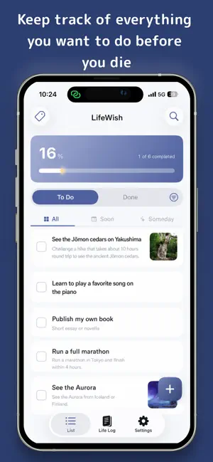 My Bucket List: LifeWish screenshot 2