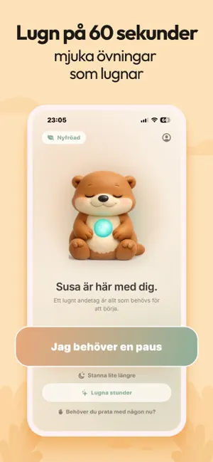 Susa: Ångest & stresshjälp screenshot 1