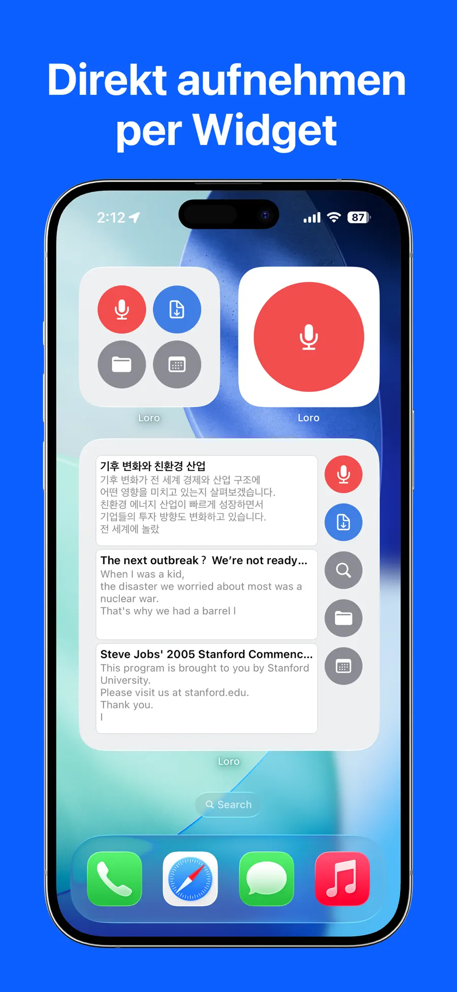 LoroNote - KI Sprache zu Text screenshot 5