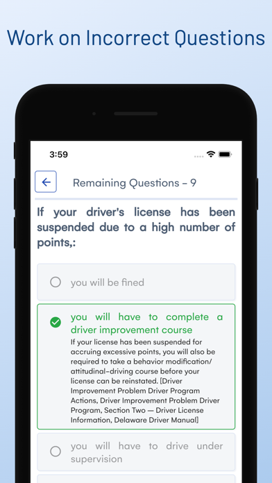 Delaware DMV Drivers Test Prep Screenshot
