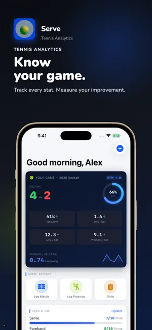 Tennis Stats Tracker - Serve screenshot 1