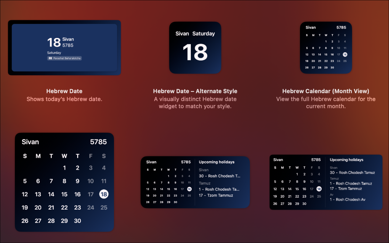 Chodesh Hebrew Date & Calendar screenshot 25