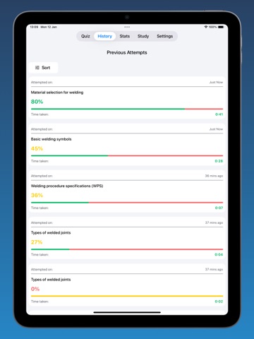 Welding Quiz & AWS Study Guide iPad screenshot