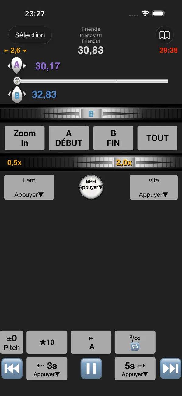Screenshot #1 pour Loopman! Répéteur de boucle