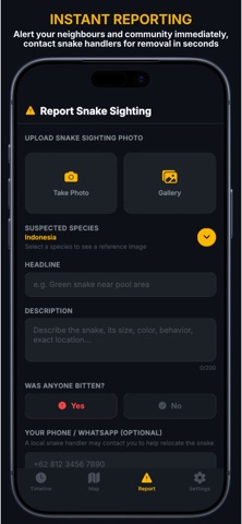 SnakeSpot - Reports & Alerts screenshot