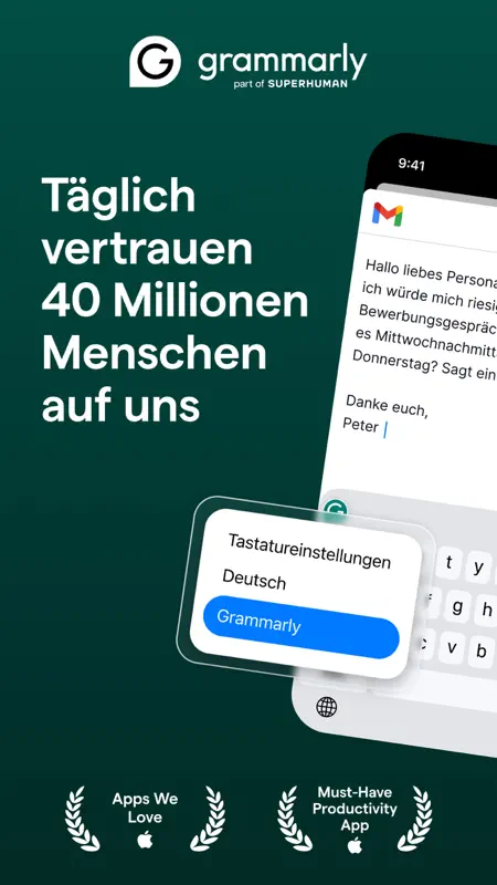 Grammarly: KI-Tastatur screenshot 1 of 10
