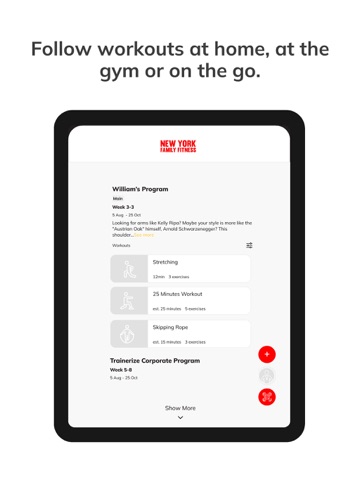 New York Family Fitness iPad screenshot