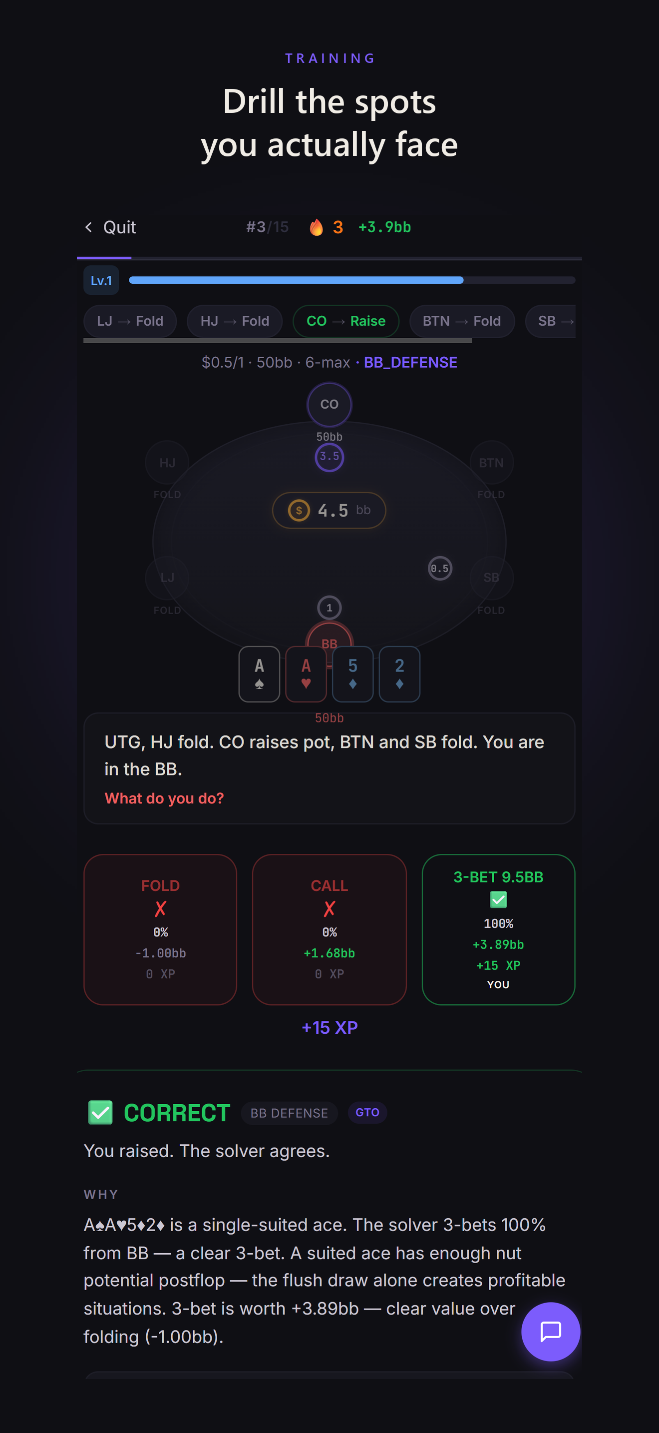The PLO Lab — Pot Limit Omaha screenshot 2