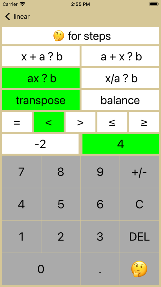 #1. 20/20 Linear Inequalities (iOS) 由: Walter Kissach