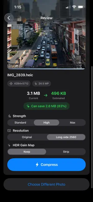Photo Compressor: HEIC Shrink screenshot 2
