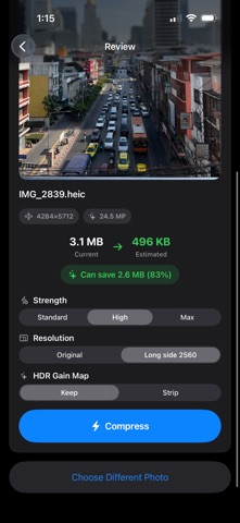 Photo Compressor: HEIC Shrink Screenshot 2 of 3