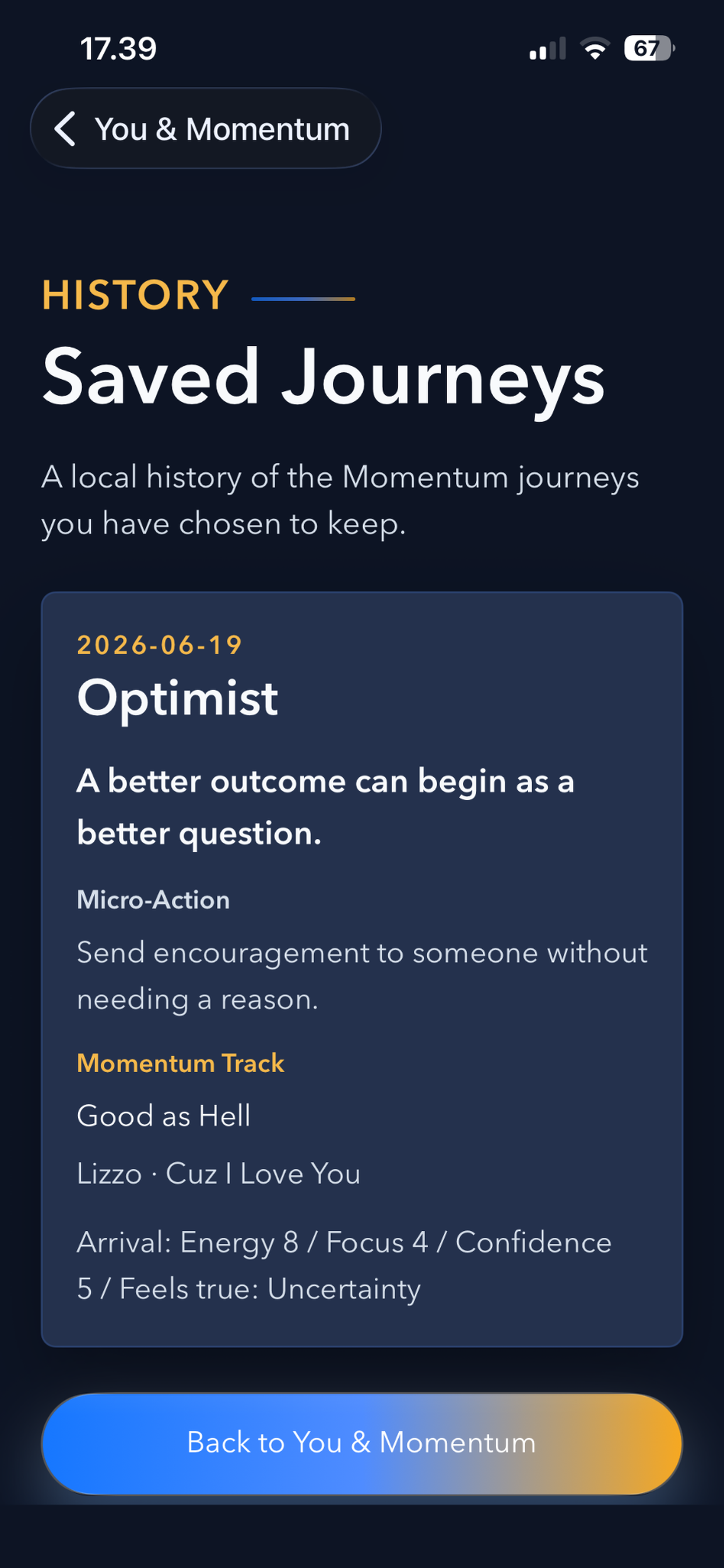 You & Momentum