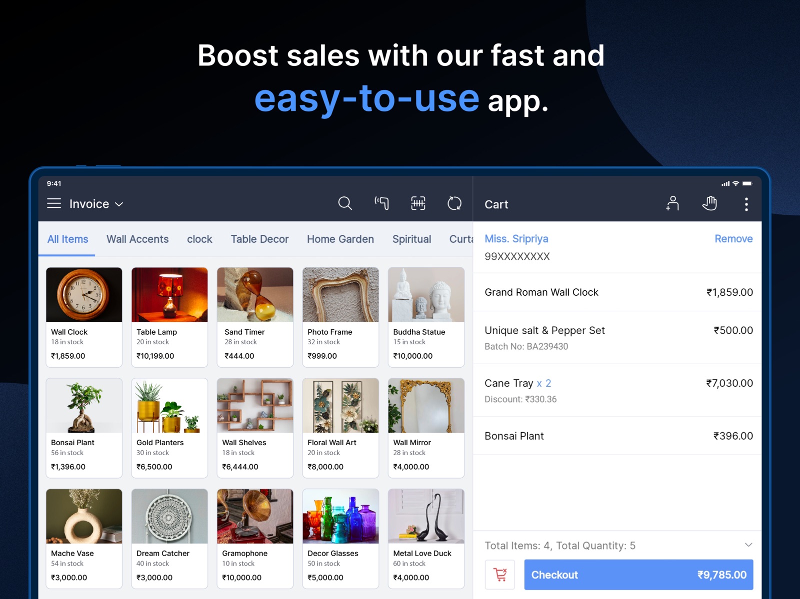Zoho POS – Point of Sale ipad screenshot 1