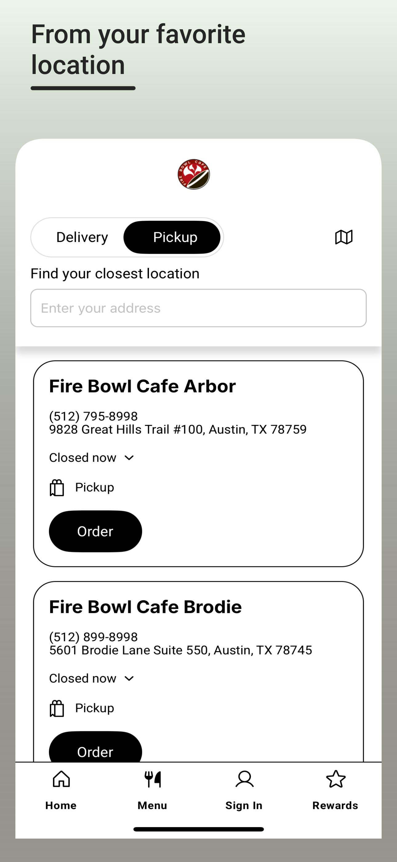 Fire Bowl Cafe