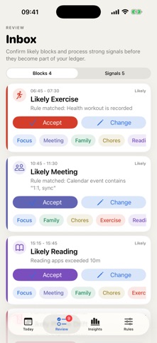 Daylet: Time Ledger screenshot