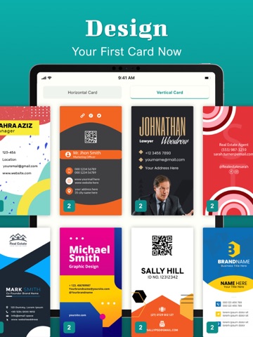Business Card Maker : Creator iPad screenshot