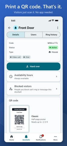 Qoorbell: QR Video Doorbell screenshot 1