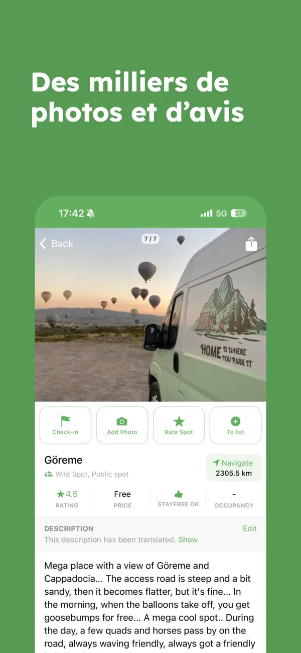 Screenshot #3 pour StayFree: Vanlife Aire Camping