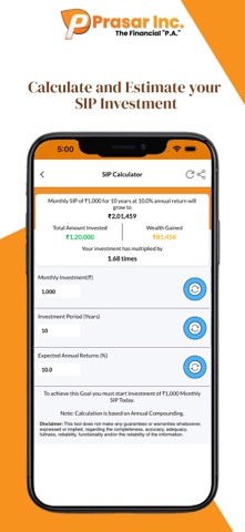 Prasar Inc : Mutual Fund, SIP screenshot