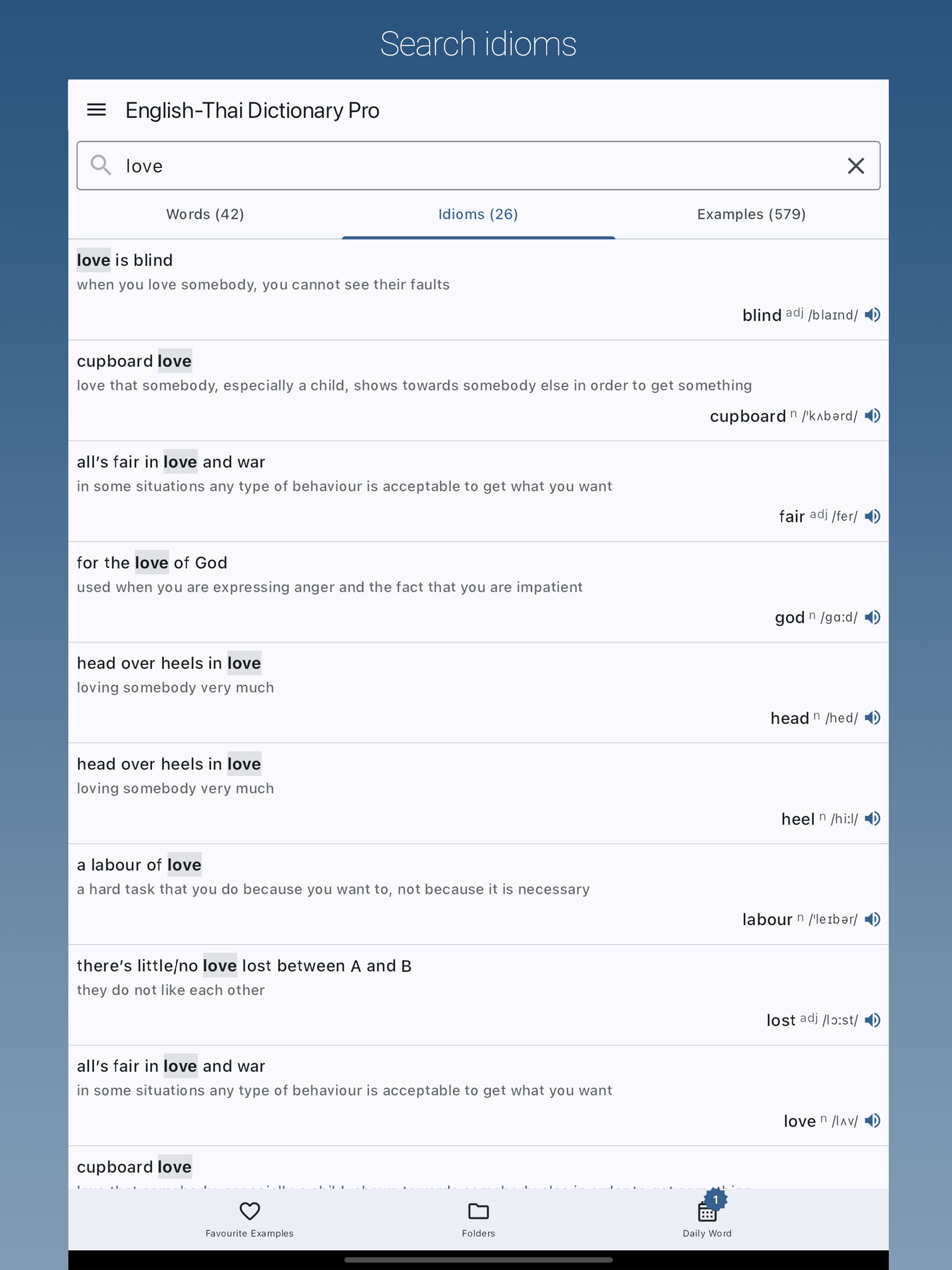 English-Thai Dictionary Pro screenshot 13