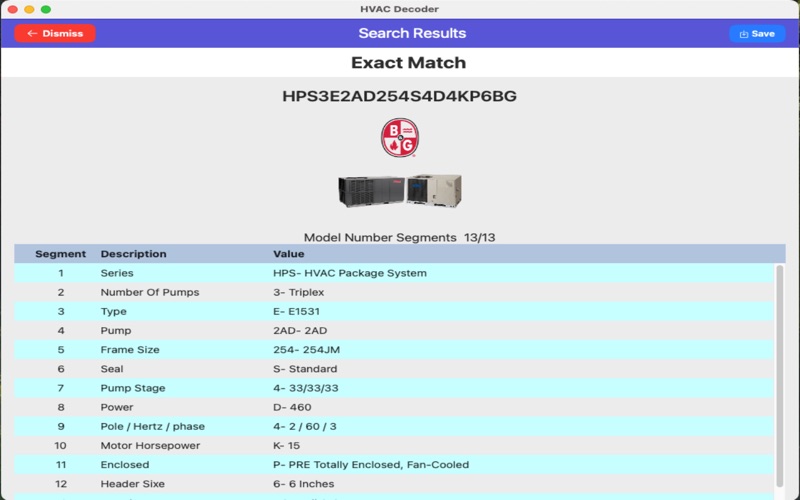 HVAC Decoder app screenshot 2