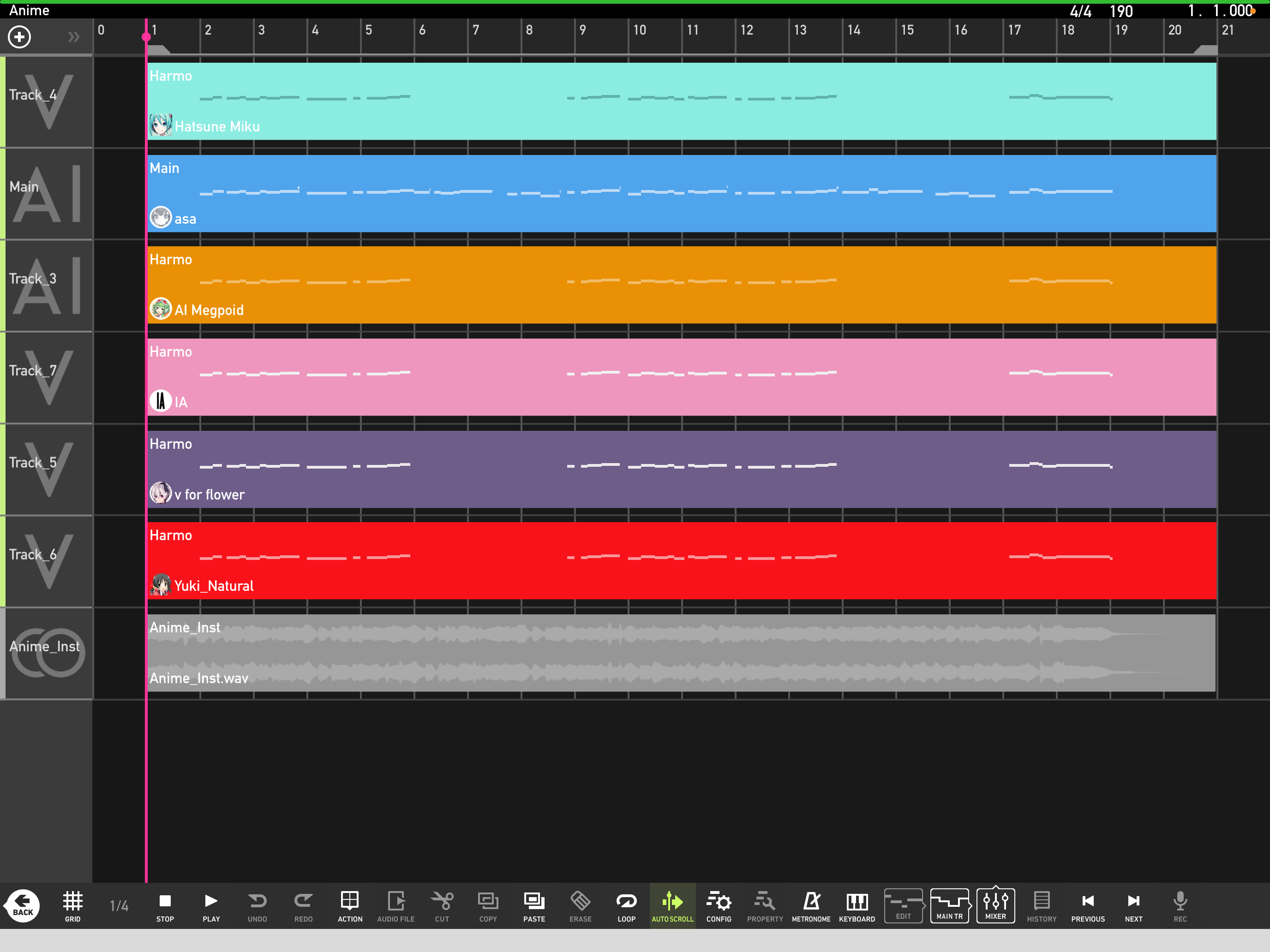 Mobile VOCALOID Editor