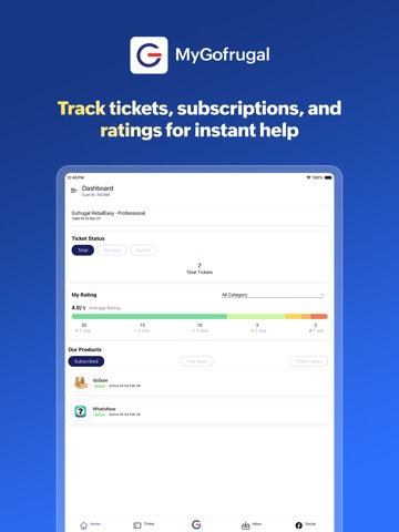 myGoFrugal - 24x7 POS Support iPad screenshot