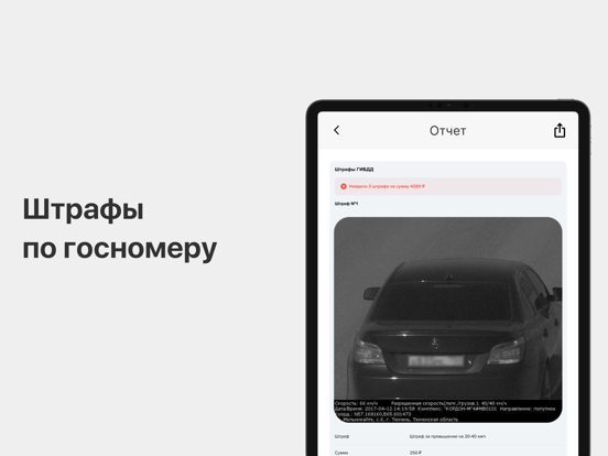 Штрафы ГИБДД и автотека авто iPad screenshot 5 - Reference app