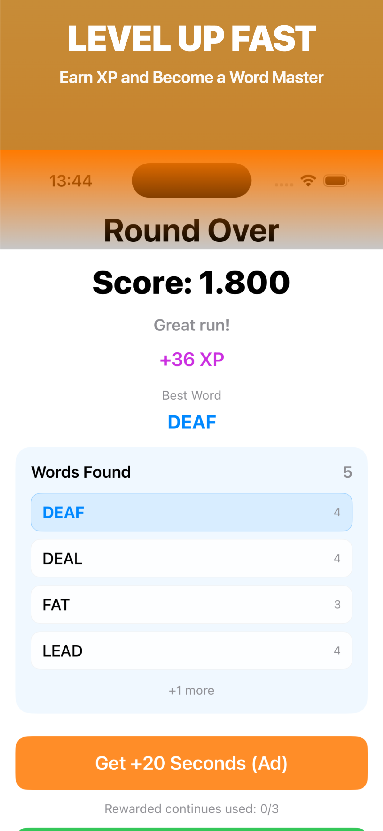 Word Rush - Fast Word Game screenshot 4