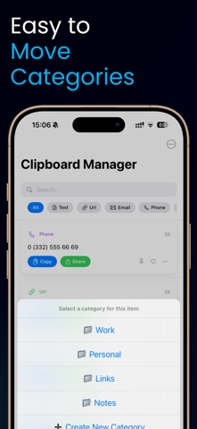 Pastin Clipboard Manager iPhone screenshot