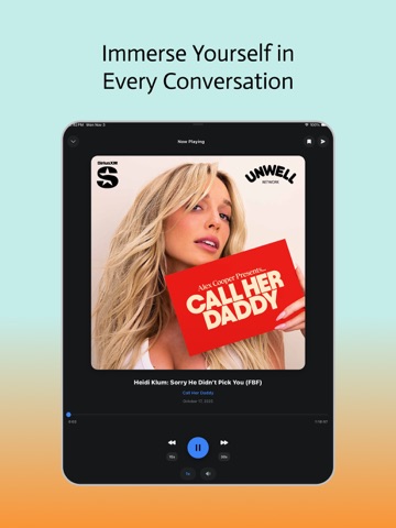 AskAlong: AI Podcast Player iPad screenshot