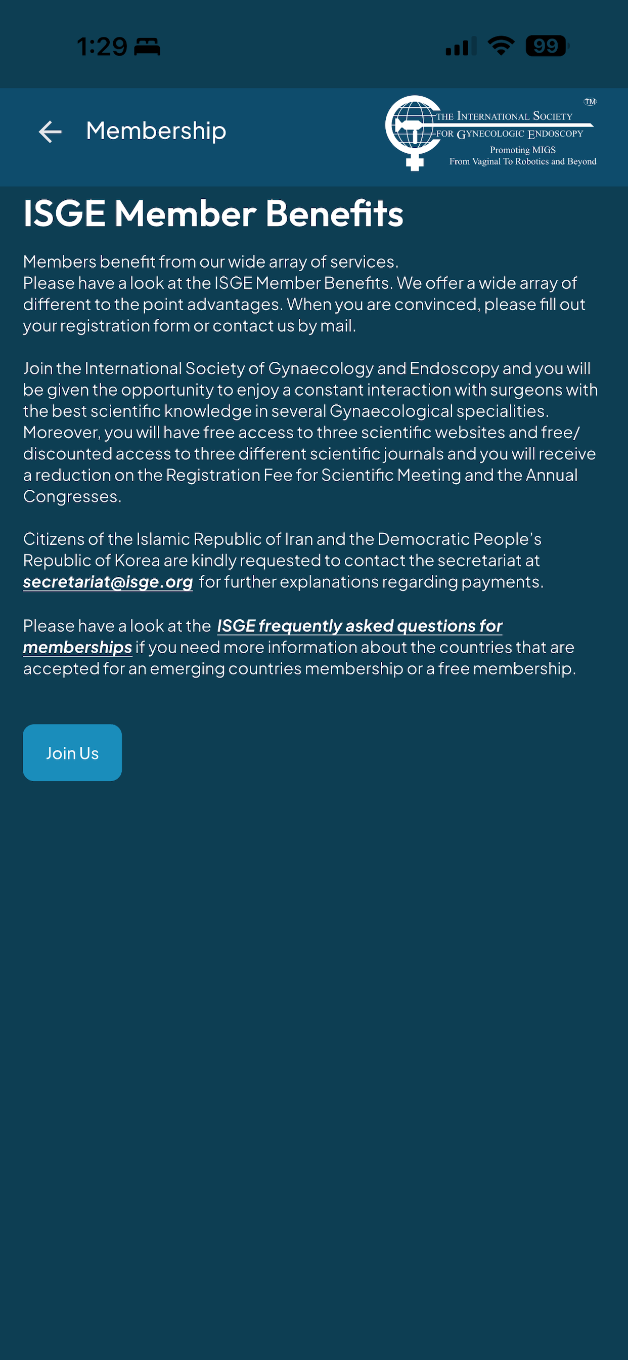 ISGEApp screenshot 2