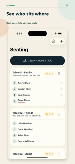 SeatOps: Wedding Seating Chart screenshot 1