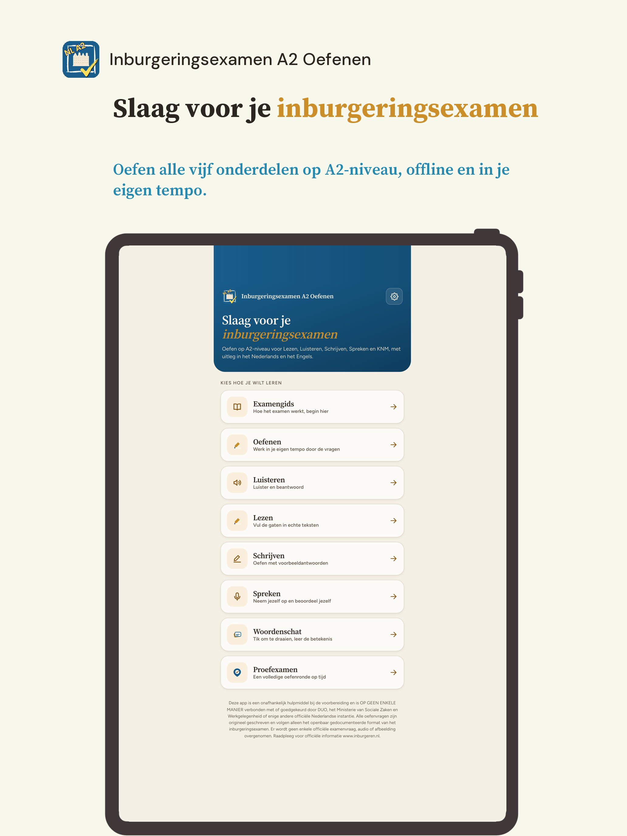 Inburgeringsexamen A2 Oefenen screenshot 9