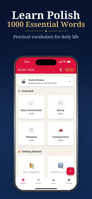 Polish 1000 Words-Learn Polish screenshot 1