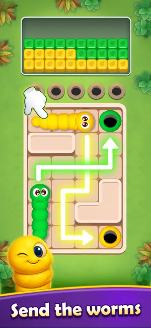 Worm Away: Color Sort Puzzle screenshot 1
