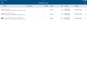 Viewpoint For Projects™ iPad screenshot