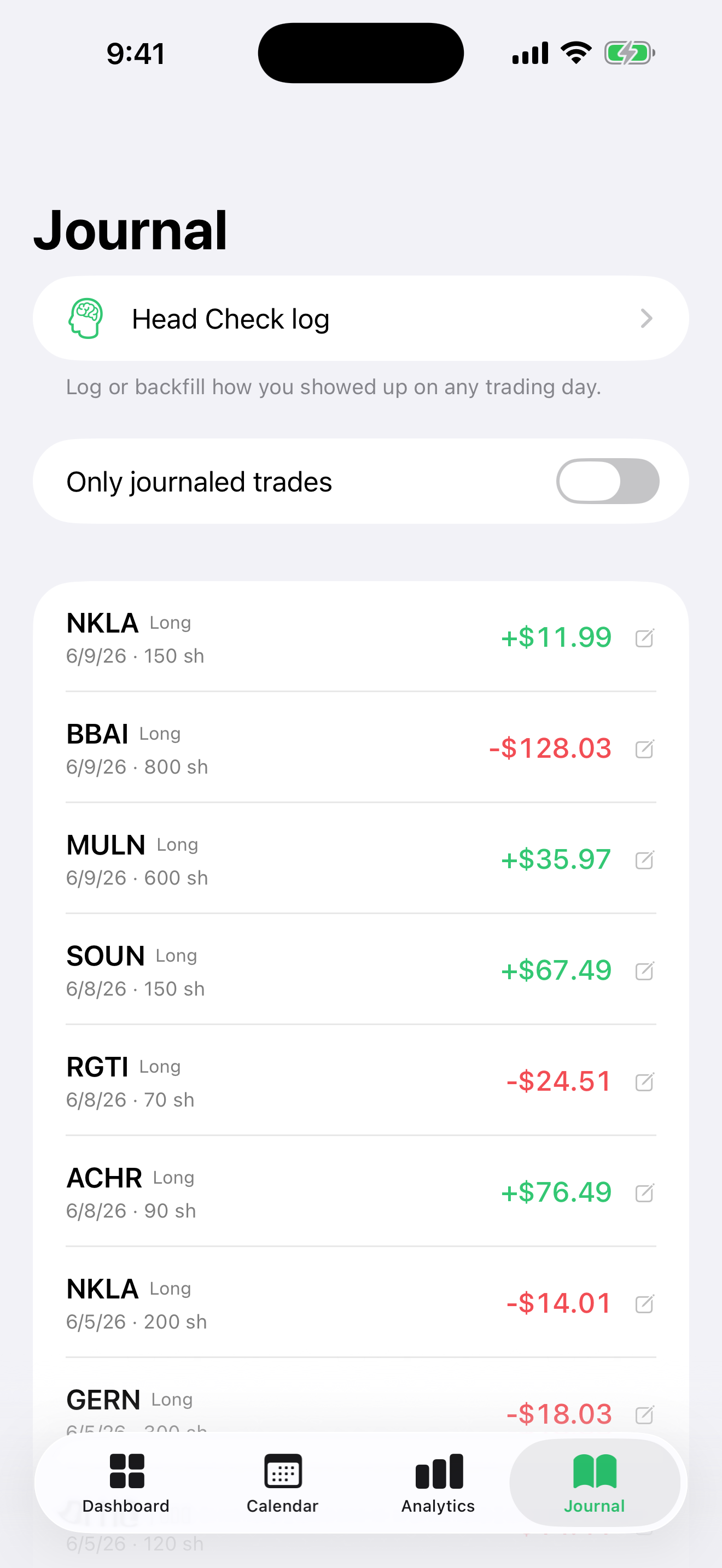 TradePlan screenshot 2