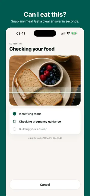Willow: Pregnancy Food Scanner screenshot 1