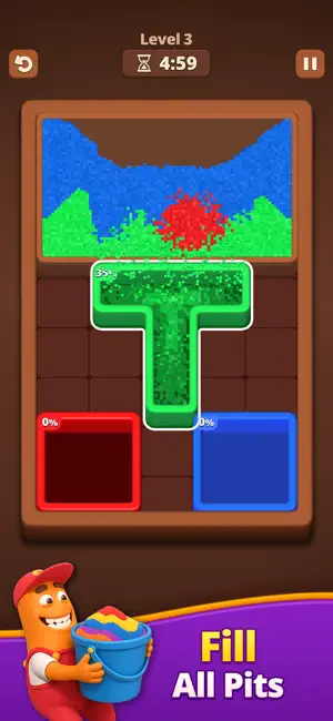 Sandy Pits: Color Puzzle screenshot 1