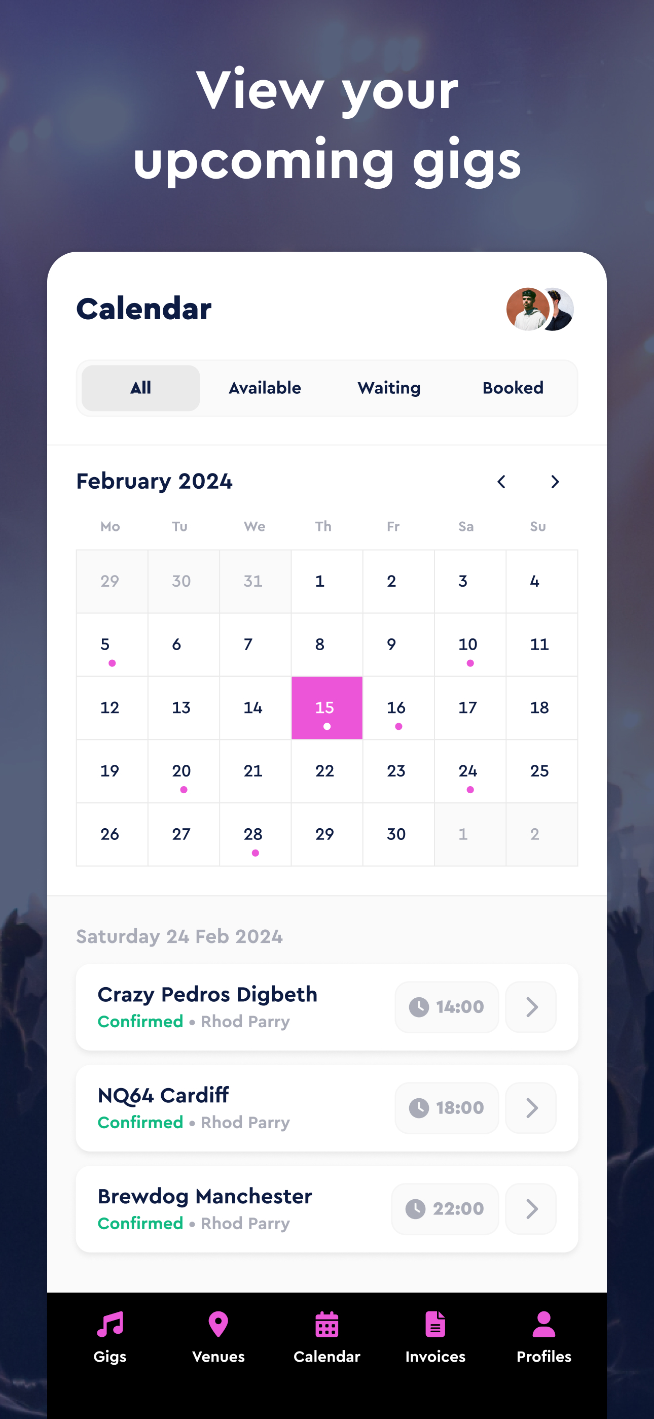 GigPig: Book Gigs. Get Gigs.