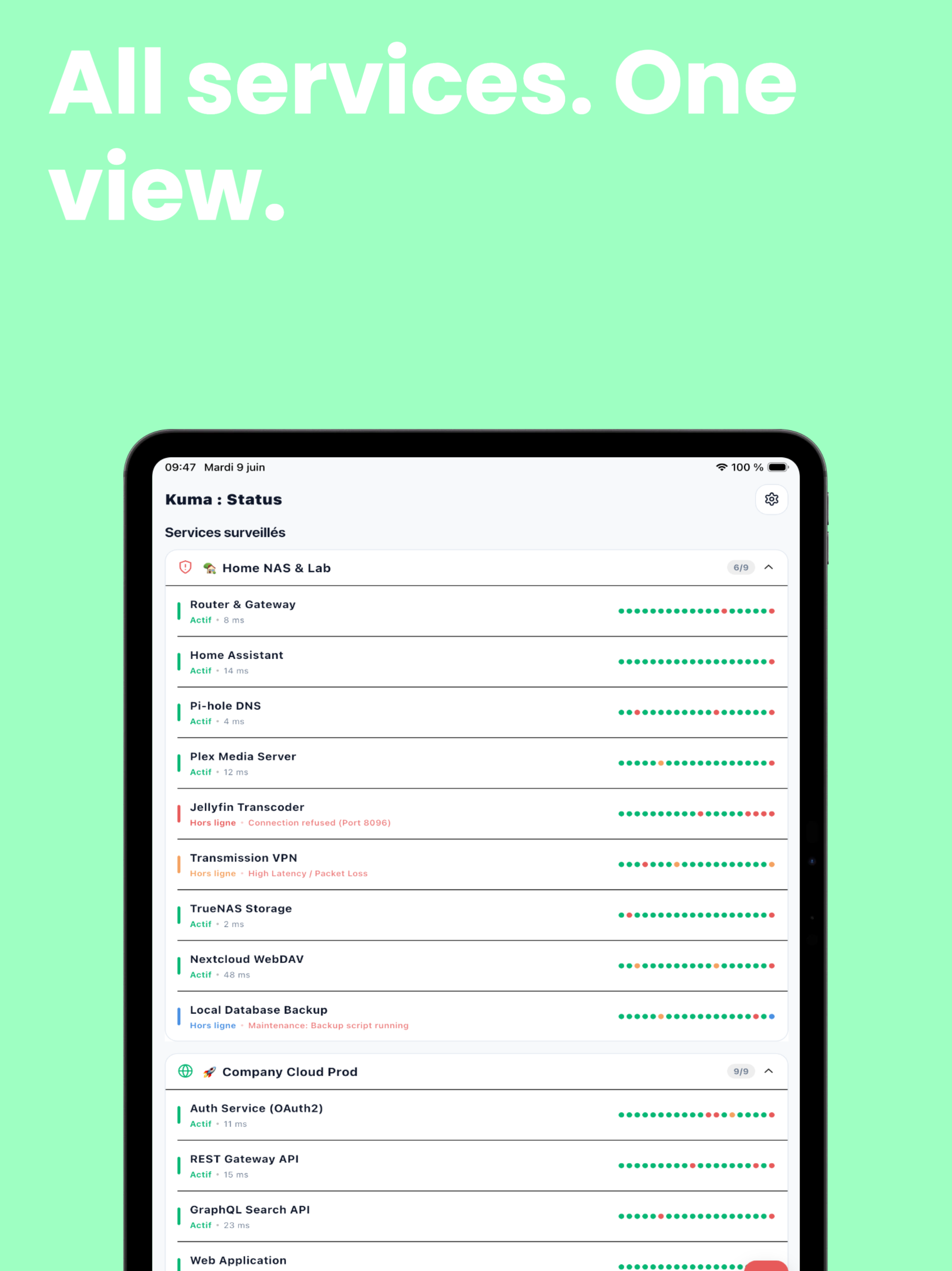 Kuma : Status screenshot 7