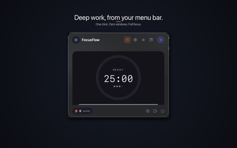 FocusFlow: Menu Bar Focus screenshot