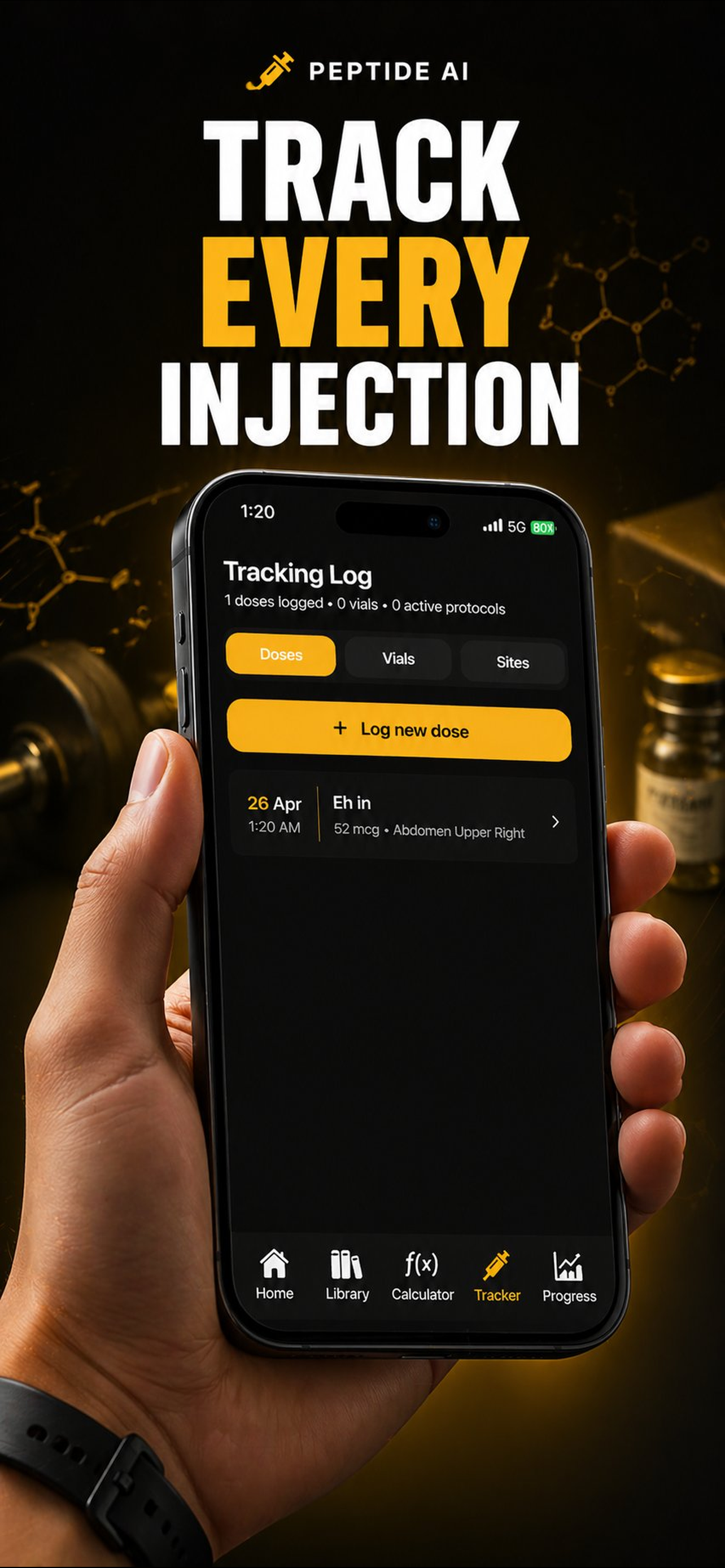 Peptide Tracker: Dose Calc screenshot 2