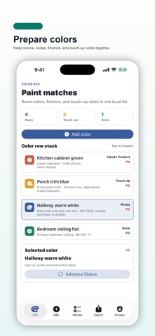 Paint Color Match Pad のスクリーンショット