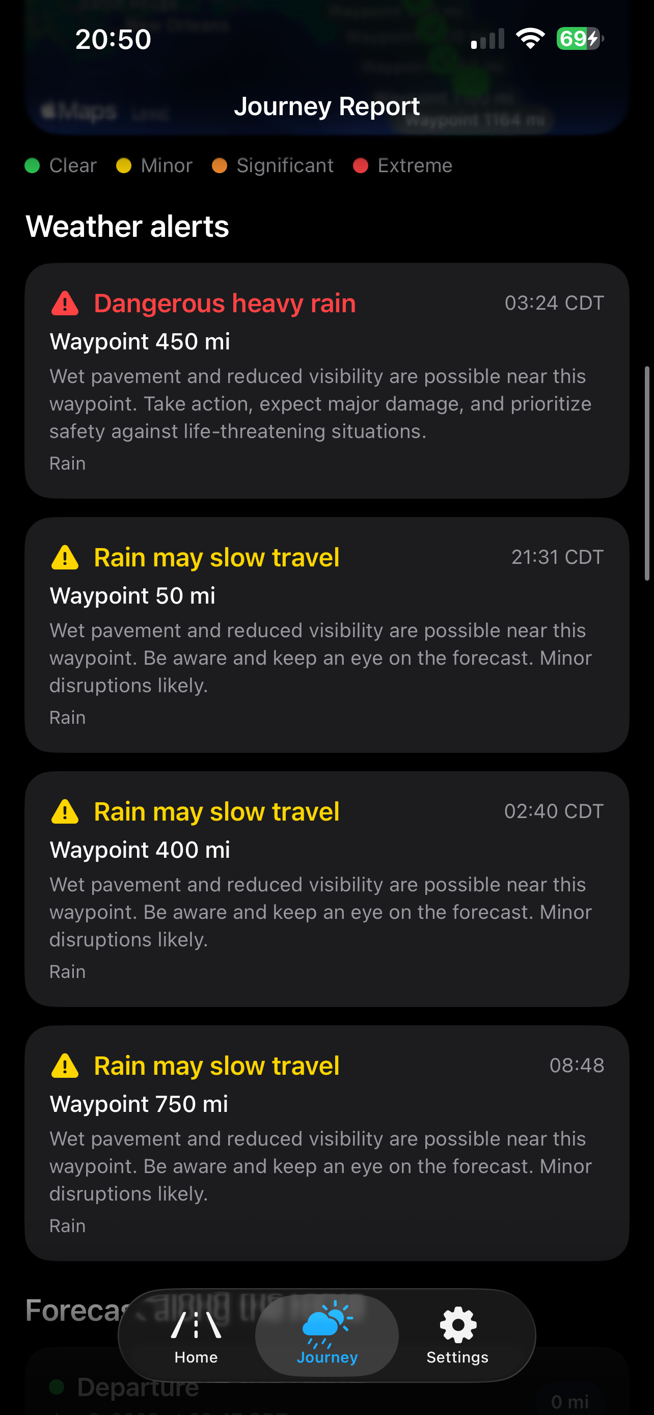 RouteCAST Weather Report