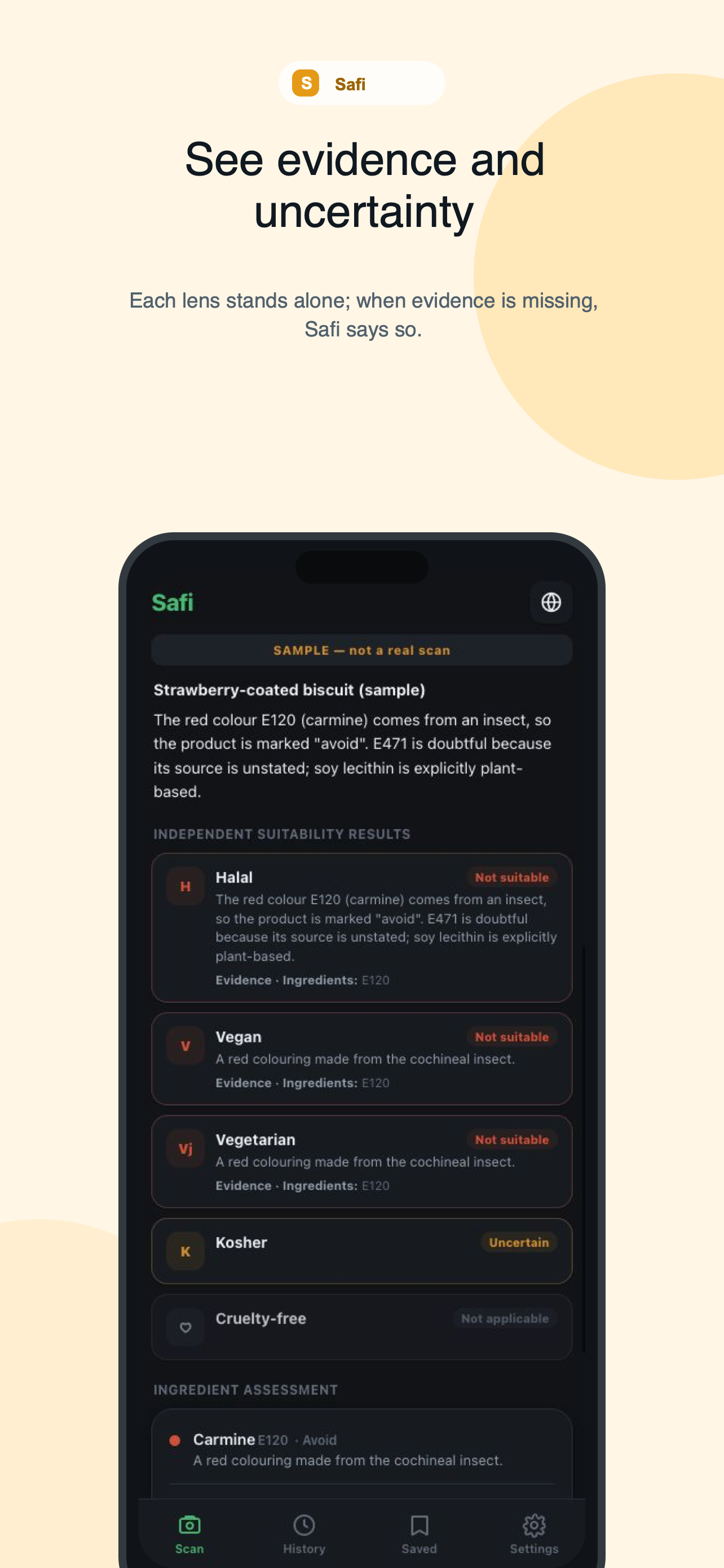 Safi: Ethical Product Scan screenshot 2