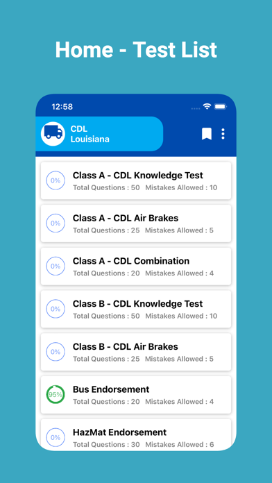 Louisiana CDL Prep Test Screenshot